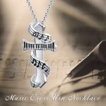 PELOVNY Urn Necklace for Ashes Tree of Life Rose Viking Music Butterfly Guitar Hummingbird Dragonfly Angel Wing Cremation Urn Pendant Necklaces S925 Sterling Silver Keepsake Memorial Remains Pendant for Women - Image 2